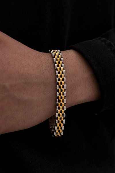 OSMANLI GÜMÜŞ Men's Watch Band Steel Bracelet