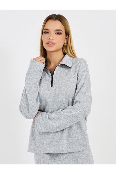 Styli Zip Placket Collared Sweatshirt & Joggers Co-Ords