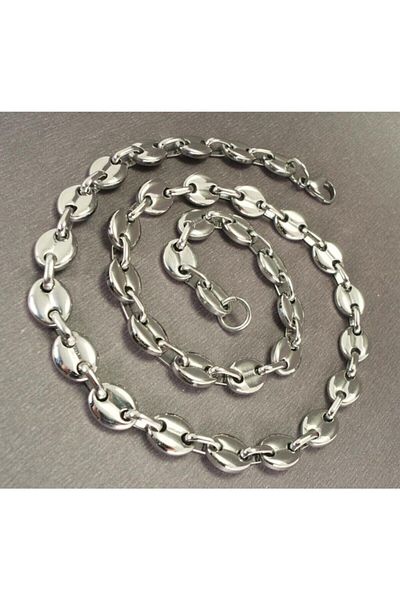 OSMANLI GÜMÜŞ Gemici Model Steel Men's Necklace Chain Medium Thick