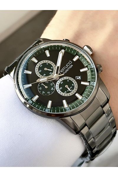 Ferrucci Men's Functions Active Steel Band Wrist Watch