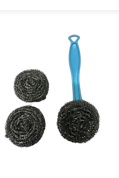 UYT LİFE 3-Piece Luxury Scrubbing Wire - Stainless, Dish Design
