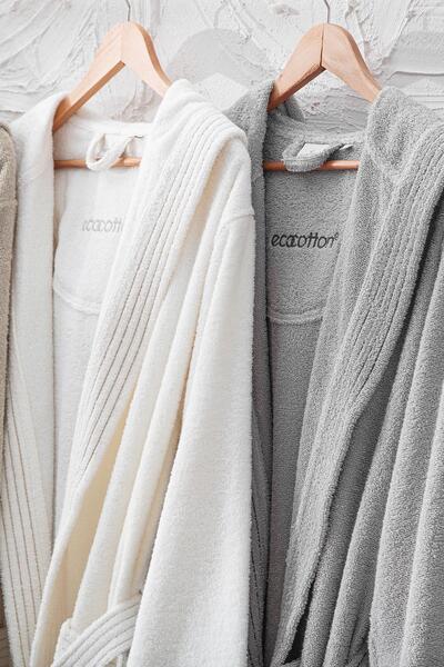 Ecocotton Новий Ecosoft органічний бавовняний халат для чоловіків