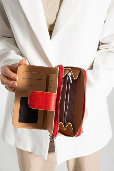 ImPolo Γυναικείο πορτοφόλι χειρός Nili Redtabagofraj Print 10x17 Μέγεθος