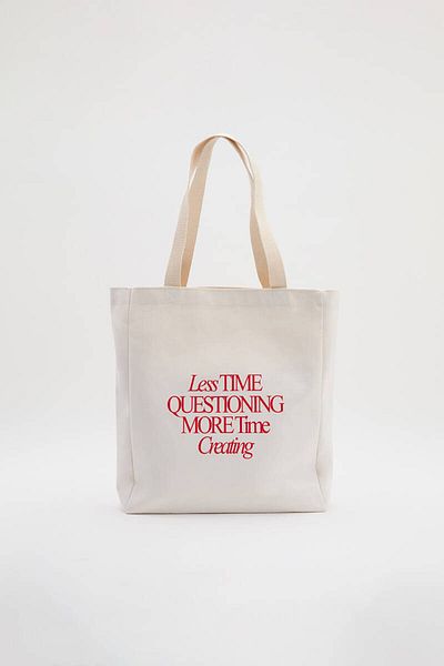 BE BLUE Creating Canvas Bag