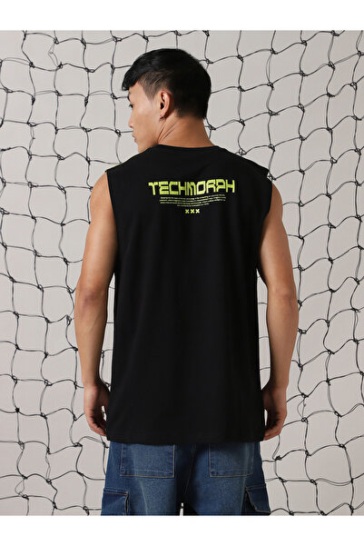 Hubberholme By Styli Graphic Print Sleeveless Relaxed Fit T-Shirt