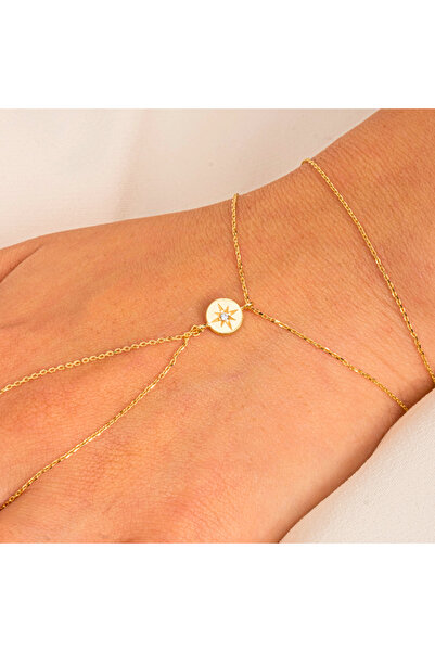 FasekGold Altın Şahmeran - 14 Ayar Altın Tektaş Şimal Yıldızı Şahmeran