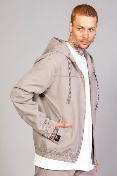 LTC Jeans Ανδρικό τζιν μπουφάν Marsian Smoked Oversize με κουκούλα