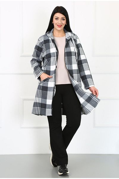 zahı collection Women's Fleece Plus Size Cardigan