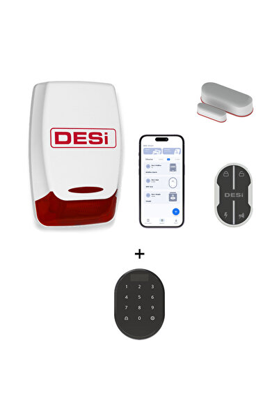 Alarm DESi Midline Smart Akıllı Alarm Sistemi + Keypad Wifi-Uygulama ile Kull...
