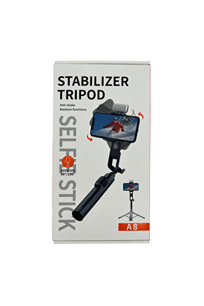 Nettech EA8 180 Derece Telefon Gimbal Telefon Sabitleyici - Siyah