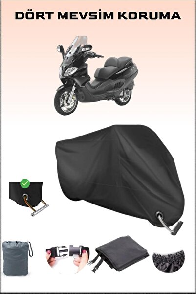 Breen قفل أسود لدراجة نارية Piaggio X9 200 متوافق مع القماش المشمع، آمن، مقاو...