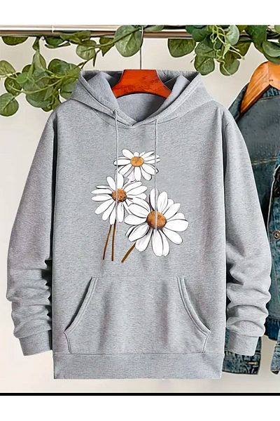 Medinenur Φούτερ με κουκούλα Daisy Printed