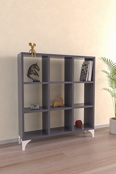 Hediyeler Kapında Küp Model 9 Raflı Kitaplık Çok Amaçlı Dekoratif Obje Raflar...