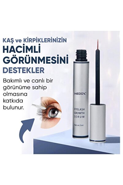 NEDOX Kaş Ve Kirpik Uzatıcı, Onarıcı, Besleyici Ve Güçlendirici Bakım Serum Garantili 5 ml