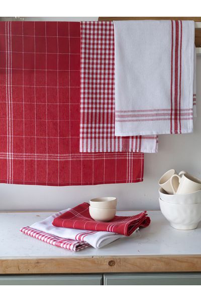 Koza Mix towel Pöti Square Patterned Set of 6 Kitchen Towels - Dish Drying Cloth Cleaning Cloth