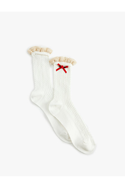 Koton Чорапи с ребра, панделка и къдри