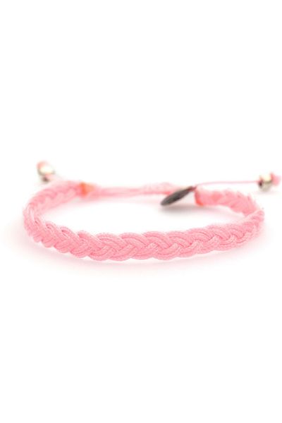 Happy-Nes Pink Knitted Anklet