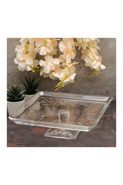 Paşabahçe 950007 Footed Square Serving Plate 24 Cm