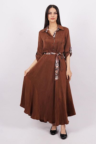 SpringStore Rochie cu centură de cupru