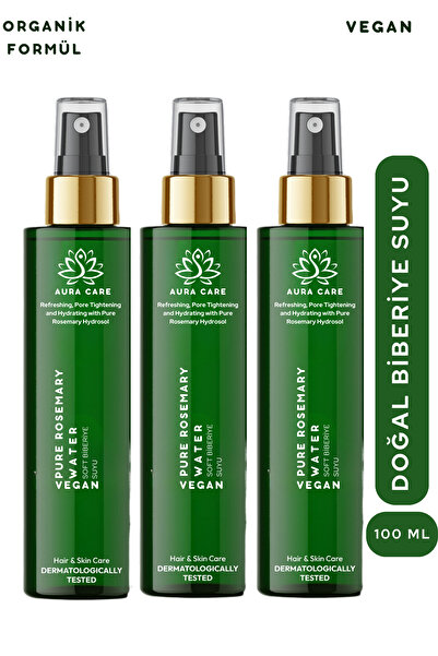 Aura Care 3 Adet Biberiye Suyu Saç Dökülme Karşıtı ve Hızlı Saç Uzatma Etkili...