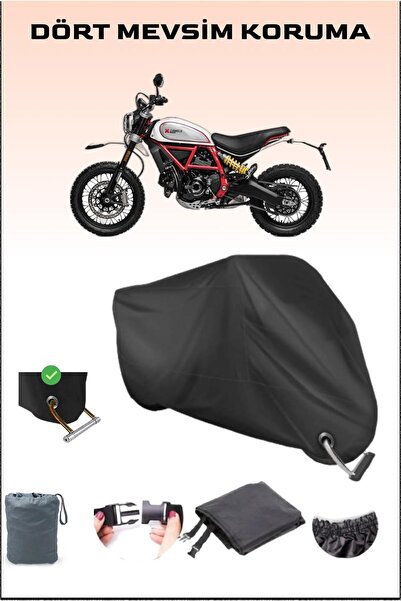 Breen قفل أسود لدراجة نارية Ducati Scrambler Desert Sled متوافق مع القماش الم...