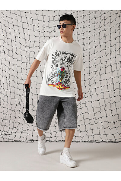 Hubberholme By Styli Front Graphic Print Relaxed Fit T-Shirt