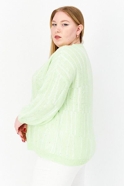 TAIFUN Women Crew Neck Long Sleeves Knitted Sweater, Green