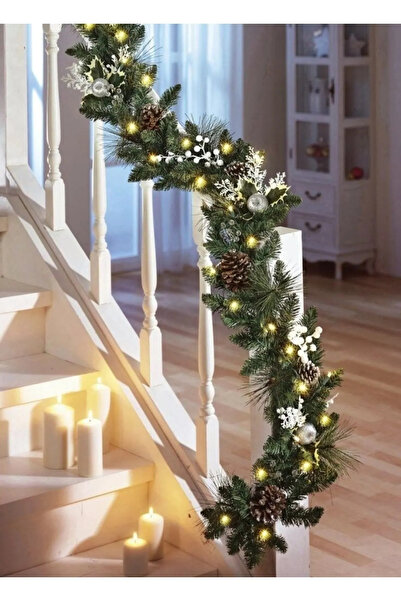 Yellowtech Büyük Boy Yılbaşı Çam Dalı 270 Cm 240 Dal 10 Metre LED Işık HEDİYE