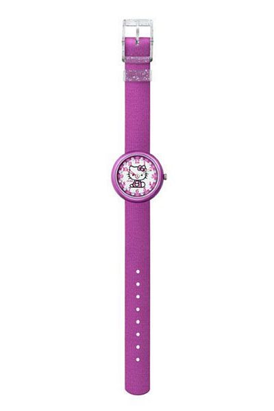 Flik Flak HELLO KITTY PURPLE WATCH & PURSE