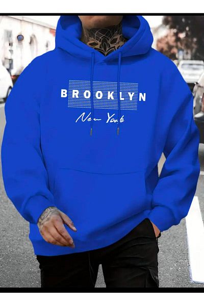 Medinenur Hanorac cu glugă cu imprimeu Brooklyn