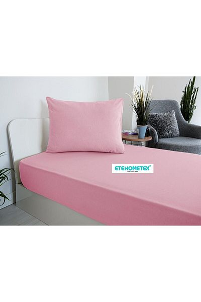ETE HOMETEX Single Cotton Fitted Fitted Sheet Set 100X200 cm +30 cm Depth