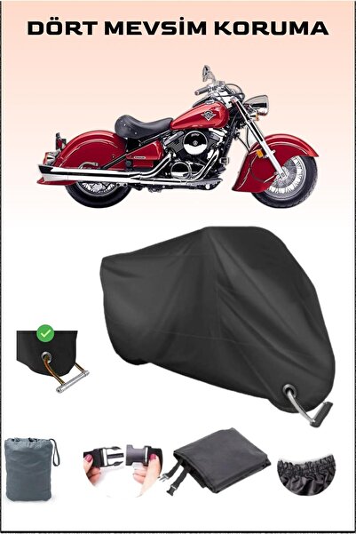 Breen قفل أسود لدراجة نارية Kawasaki Vn 800 Drifter متوافق مع القماش المشمع، ...