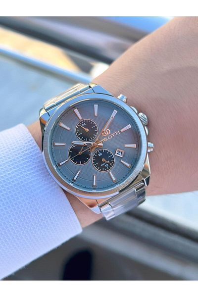 Bigotti Men's Watch Ebg.10431.1 - 5 Atm Waterproof, Steel Case and Cord