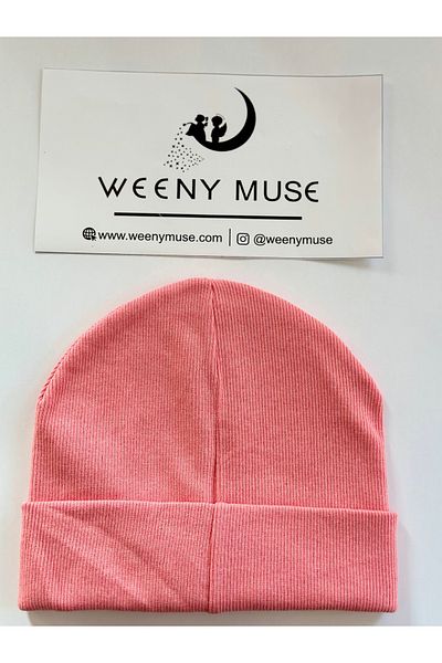 Weeny Muse Fold Ribbed Beret with Leather Label