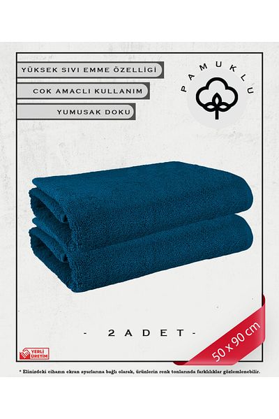 Koza Mix towel Σετ πετσετών προσώπου και γυμναστικής από 100% βαμβακερό μπλε - 2 τεμάχια ειδικά για ευαίσθητο δέρμα