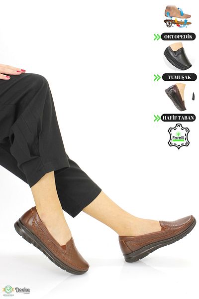 Forelli Women's Full Orthopedic Genuine Leather Casual Mother Shoes F24/Cm29413Y