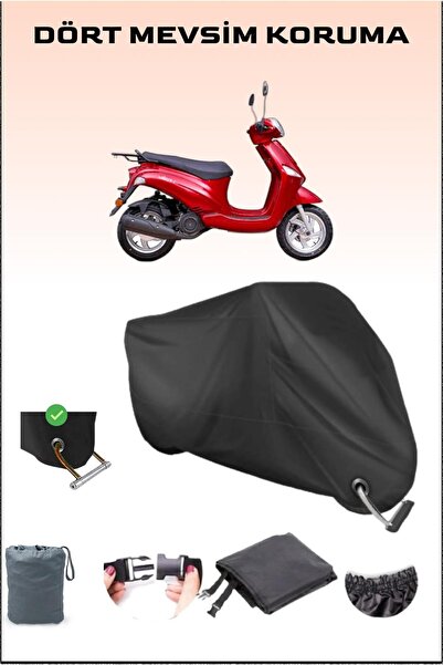Breen Lock Compatible Motorcycle Tarpaulin for Black Kanuni Wiki 125, Safe, W...