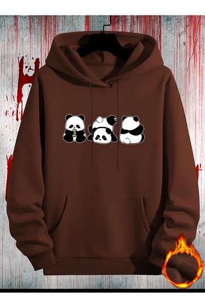 Medinenur Φούτερ με κουκούλα με στάμπα Panda