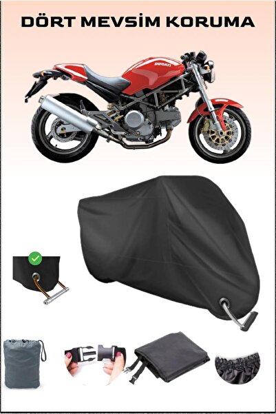 Breen قفل أسود لدراجة نارية Ducati Mons-ter 620ie متوافق مع القماش المشمع، آم...