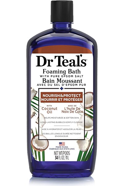 Dr Teals حمام رغوي بزيت جوز الهند 1000 مل