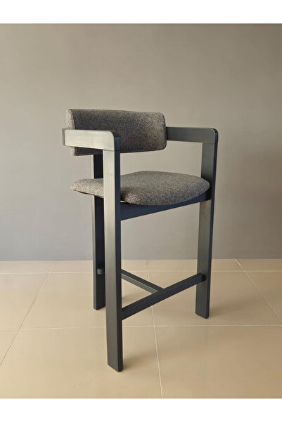 KleinHaus Furniture Münih Ahşap Bar Sandalyesi, Tamamen Ahşap, (Kişiselleştir...