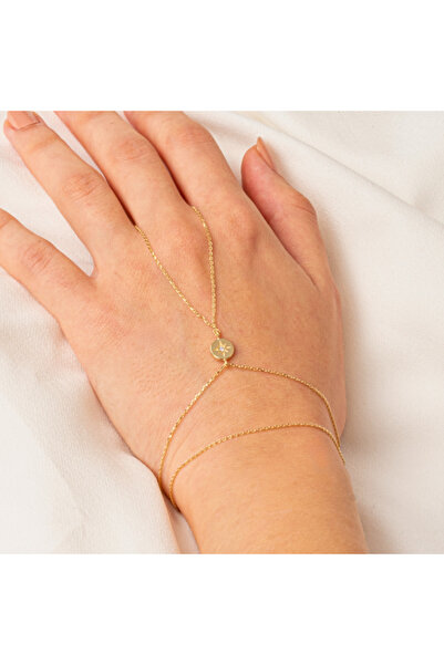 FasekGold Altın Şahmeran - 14 Ayar Altın Tektaş Şimal Yıldızı Şahmeran