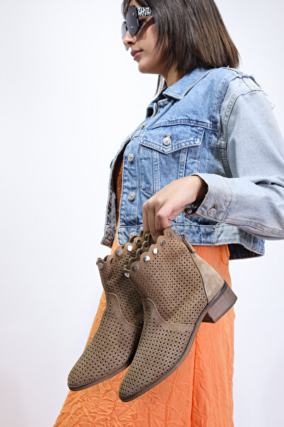 ELİT SHOES Elis Hakiki Deri El Yapımı Jurdan Taban Kadın Yazlık Bot