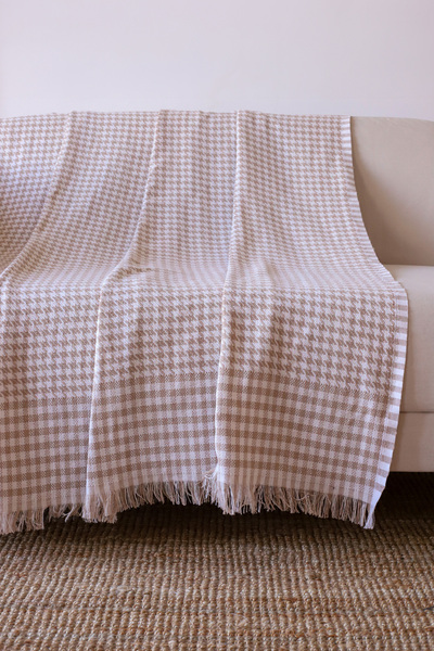 Koza Mix towel Canapea din bumbac bej, canapea, husă canapea extensibilă - șa...