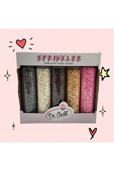 Dr. Gusto Sprinklers 5-Piece Decoration Candy Set No:2