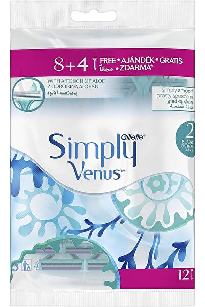 Gillette جيليت سيمبلى فينوس امواس حلاقة نسائي 2 شفره 8 4 عرض نسائى ازرق