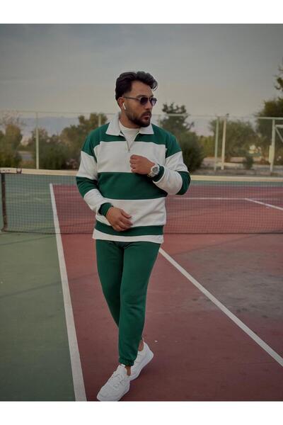 Baycombine35 Σετ ανδρικής φόρμας με γιακά με φερμουάρ