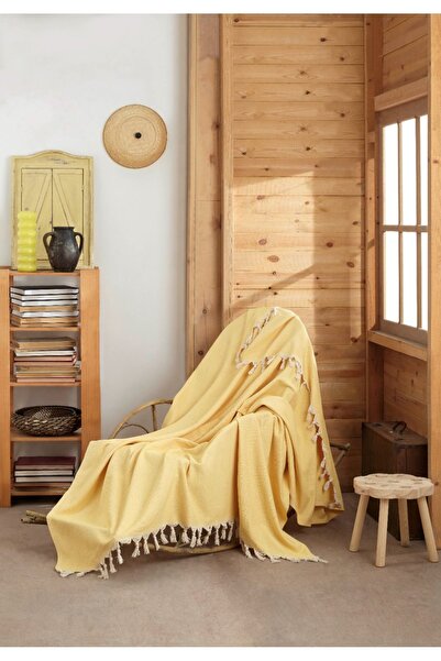 Miracolo Home Κίτρινο βαμβακερό κάλυμμα καναπέ και πολυθρόνας - 120*150 cm κο...