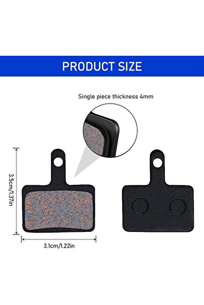 Golden 12 Set Bisiklet Hidrolik Mekanik Disk Kaliper Fren Balatası BP 10 KARE Model Bisiklet Balata