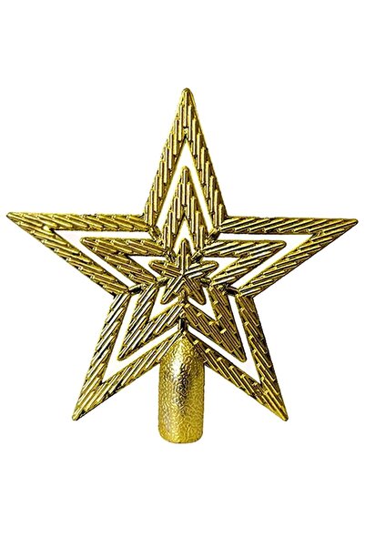 Sole Christmas Pine Tree Gold Gold Hill Star New Year Metallic Hill Ornament ...